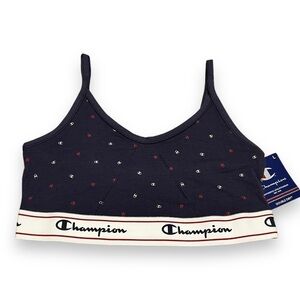 Champion Women’s Heritage Bralette Navy Logo Size Large